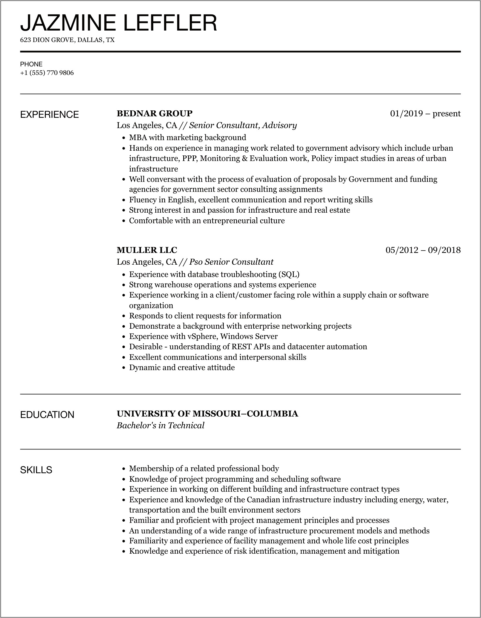 Resume Objective For Immigration Consultant