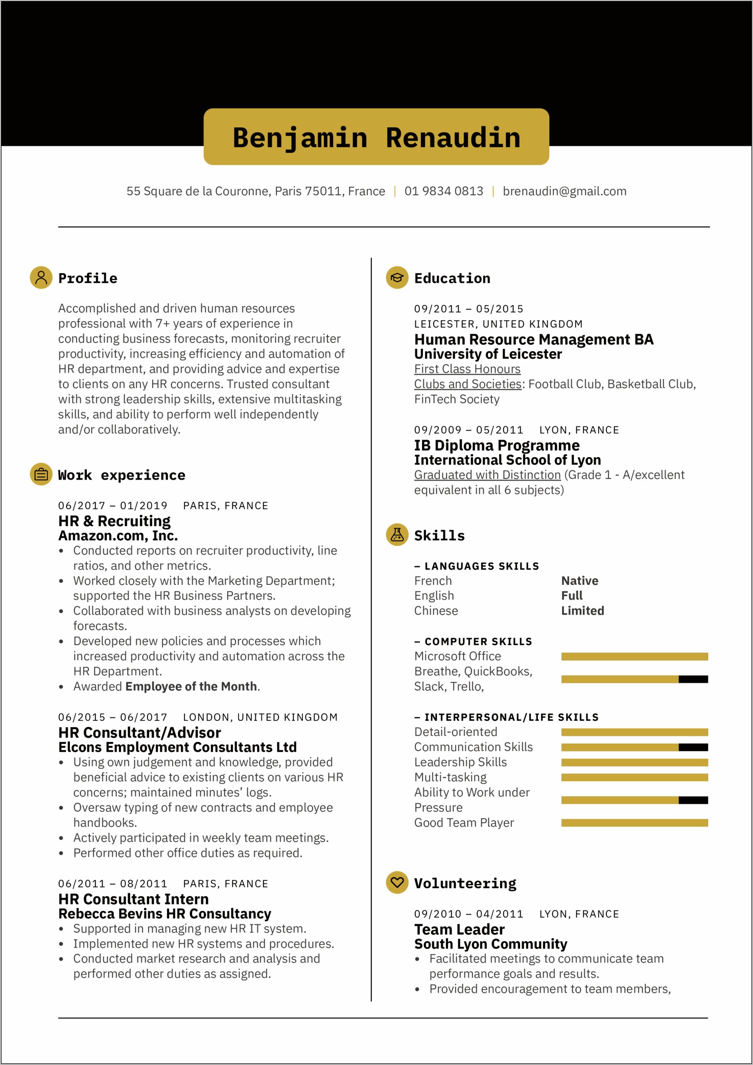 Resume Objective For Management Consulting