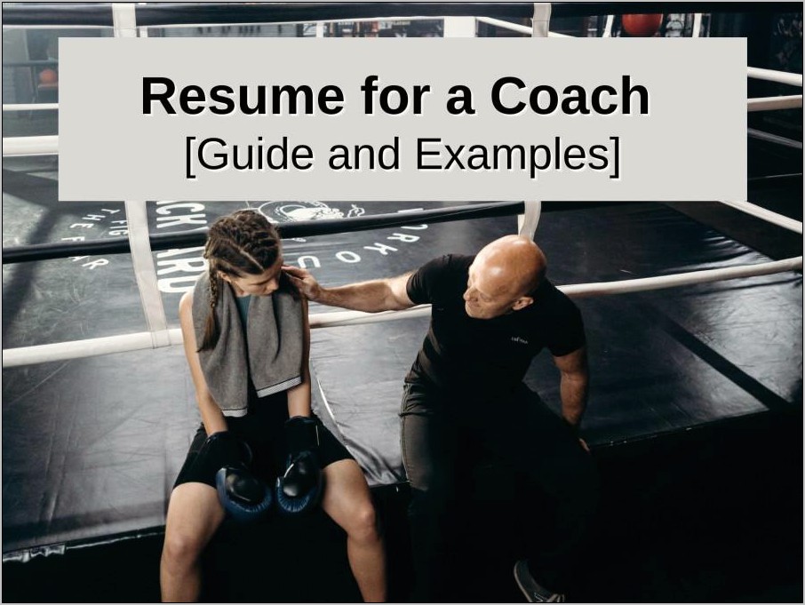 Resume Objective Statement For Coaching