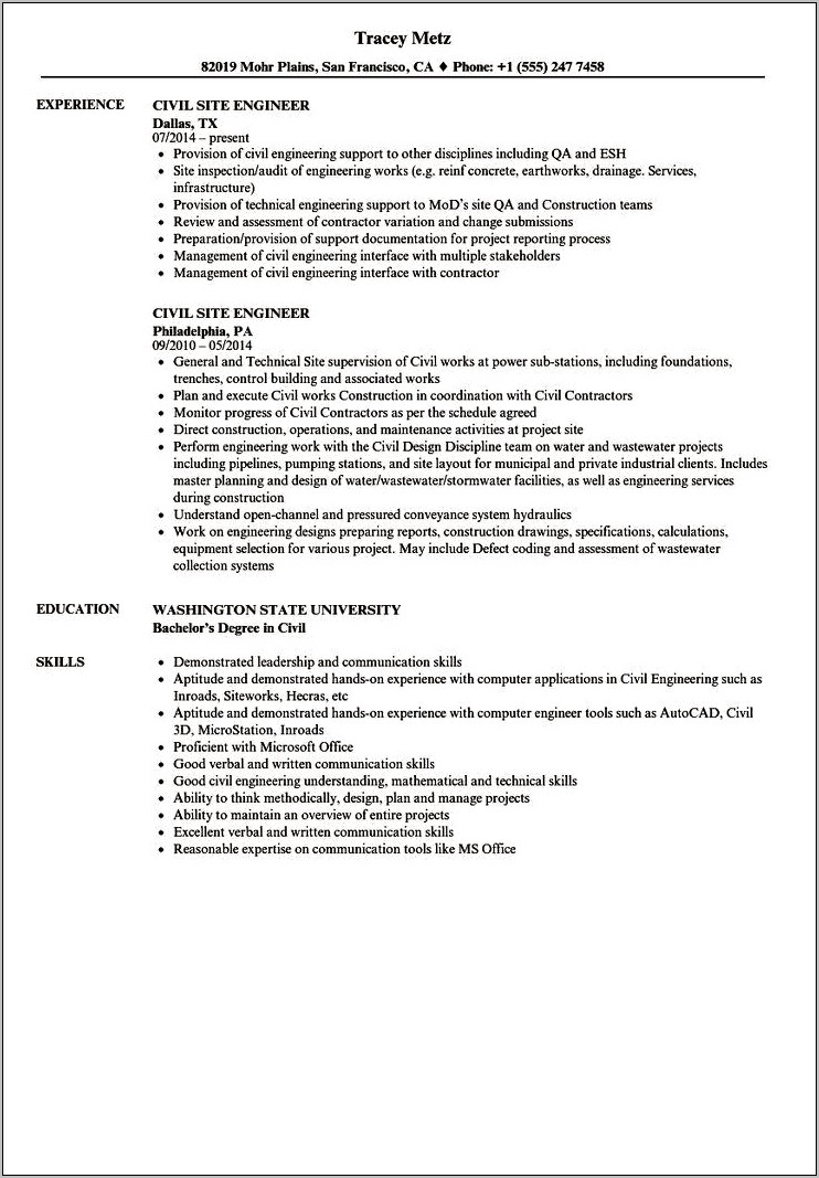 Resume Objectives For Environmental Jobs