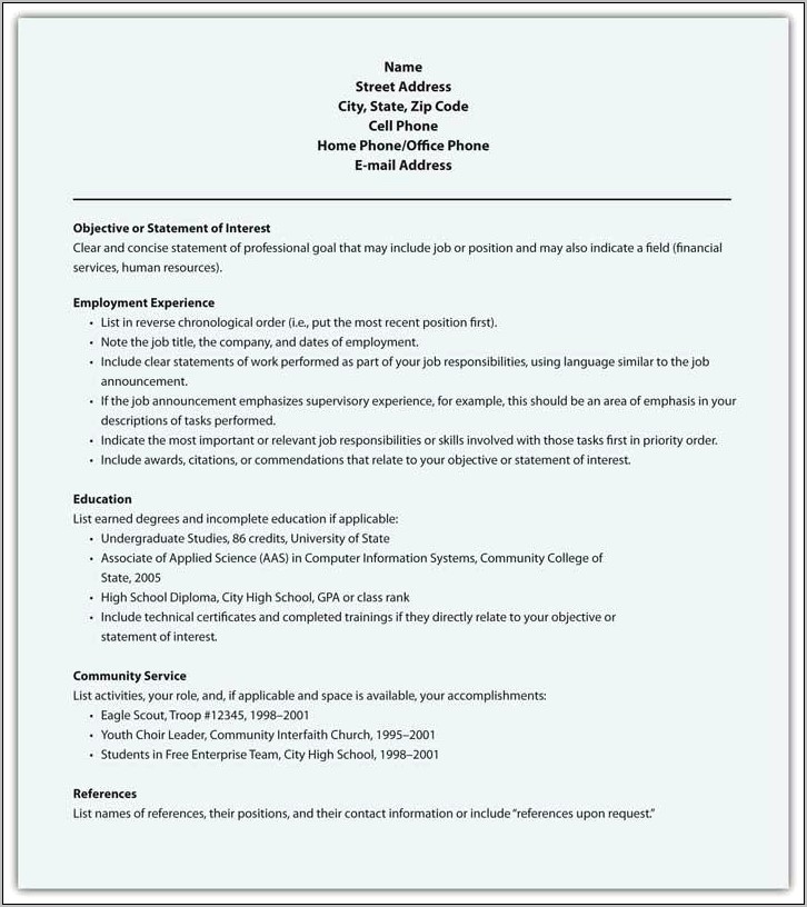 Resume Samples For Communication Students