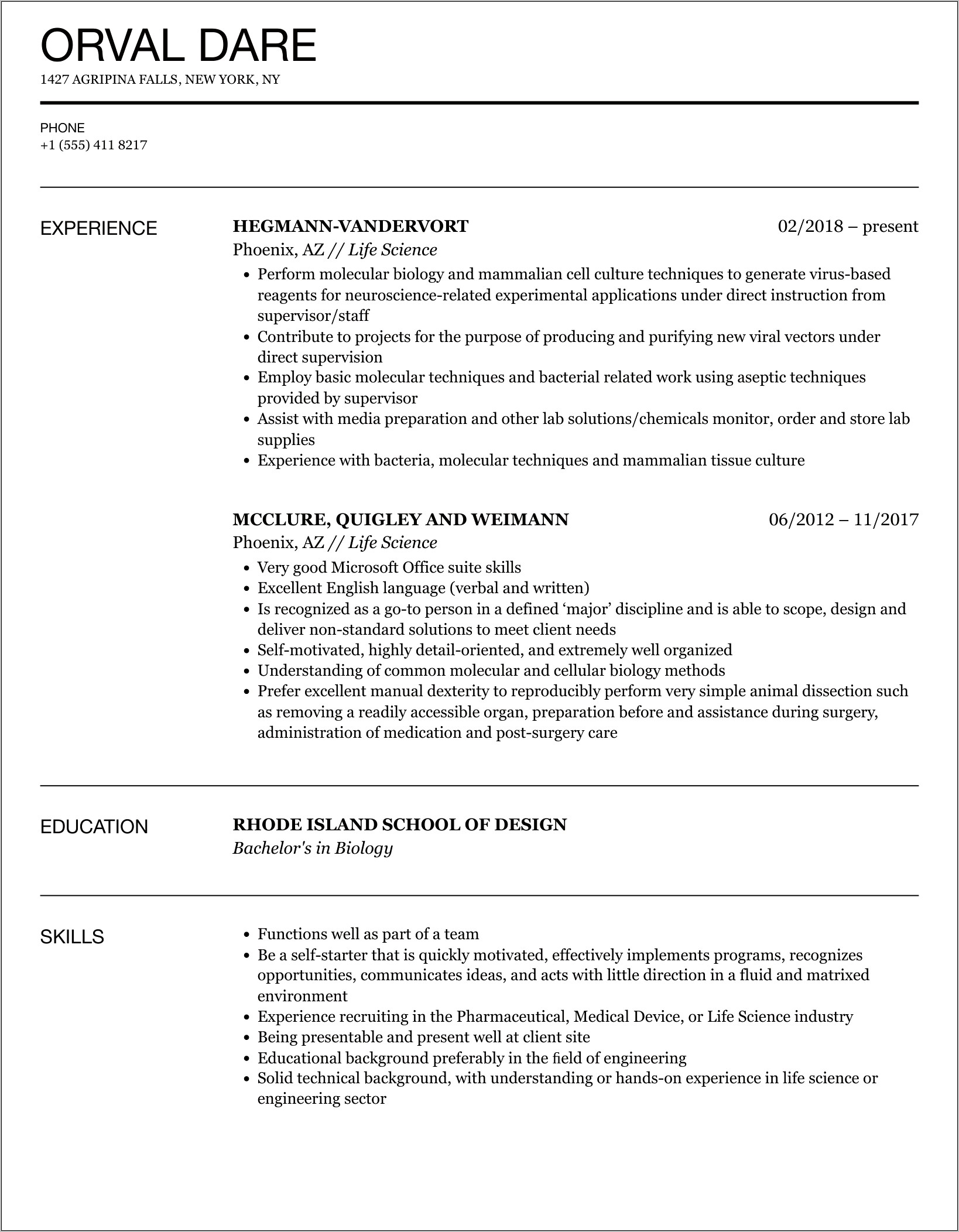 Resume Samples For Life Coach