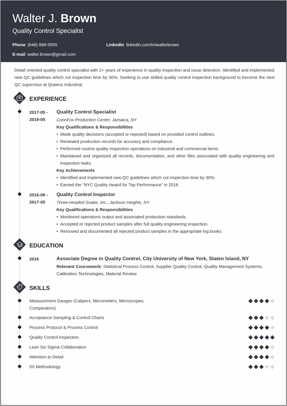 Resume Samples For Safety Analysts