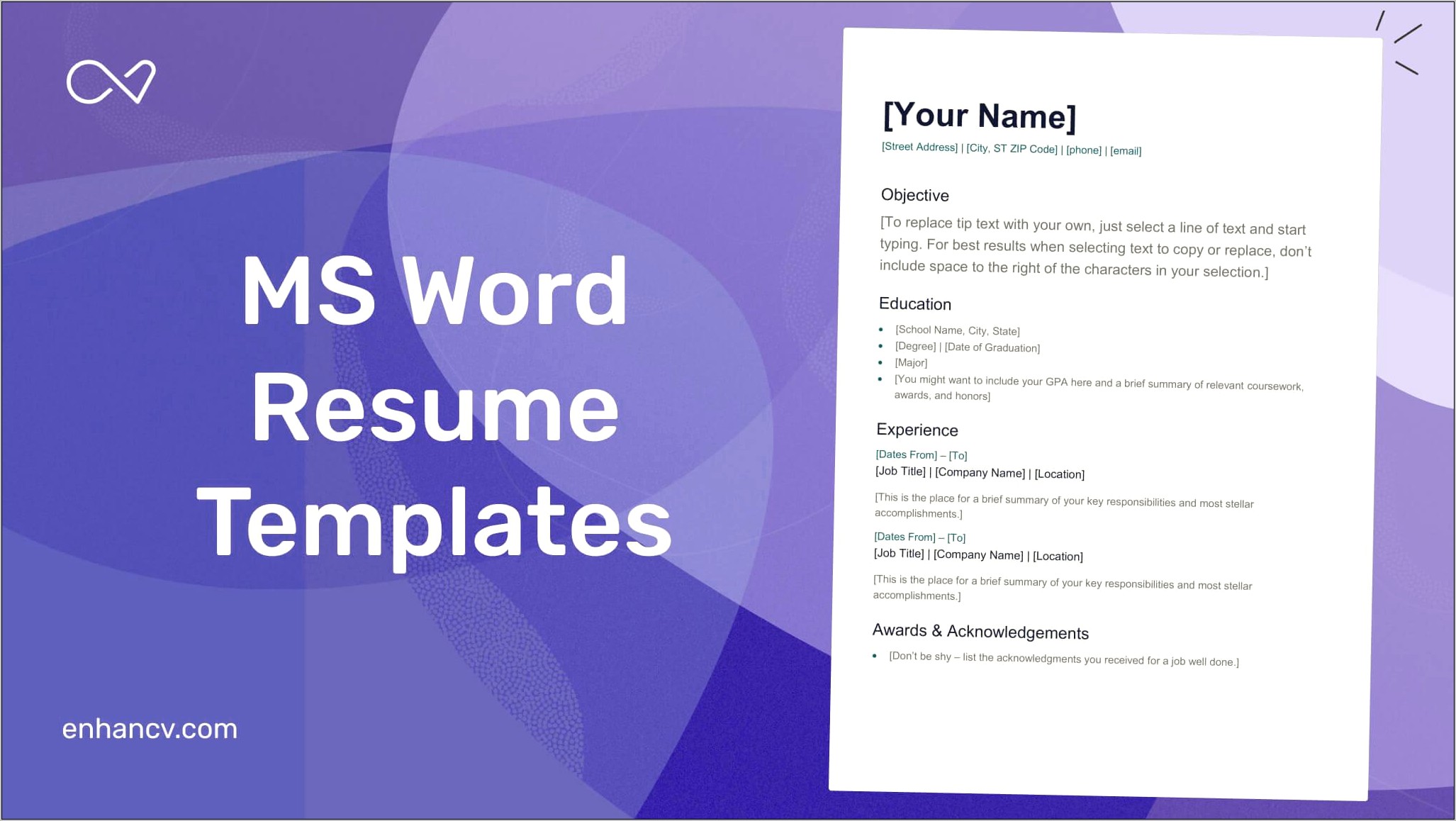 Resume Samples In Ms Word