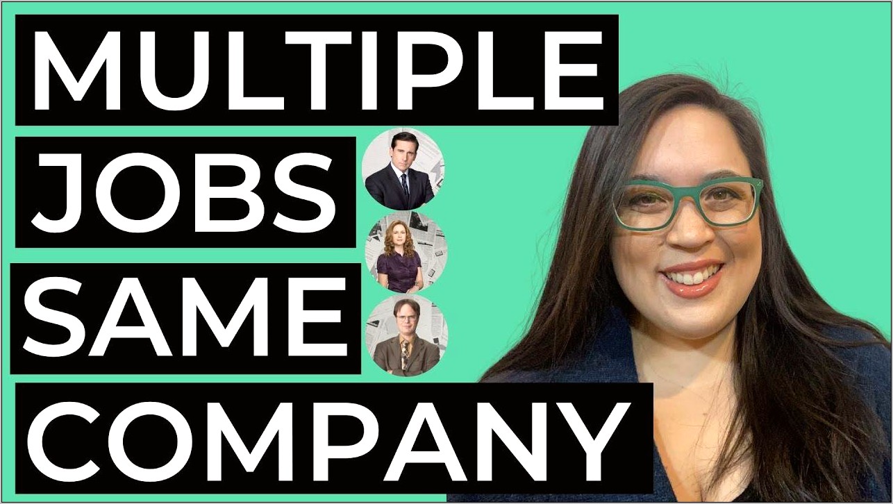 Resume Several Jobs Same Company