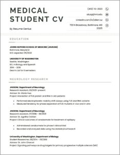 Resume Skills For Premed Students