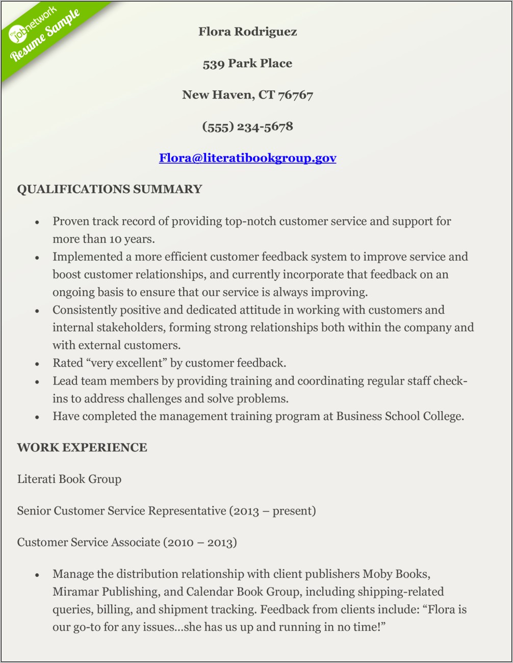 Resume Skills Summary Customer Service