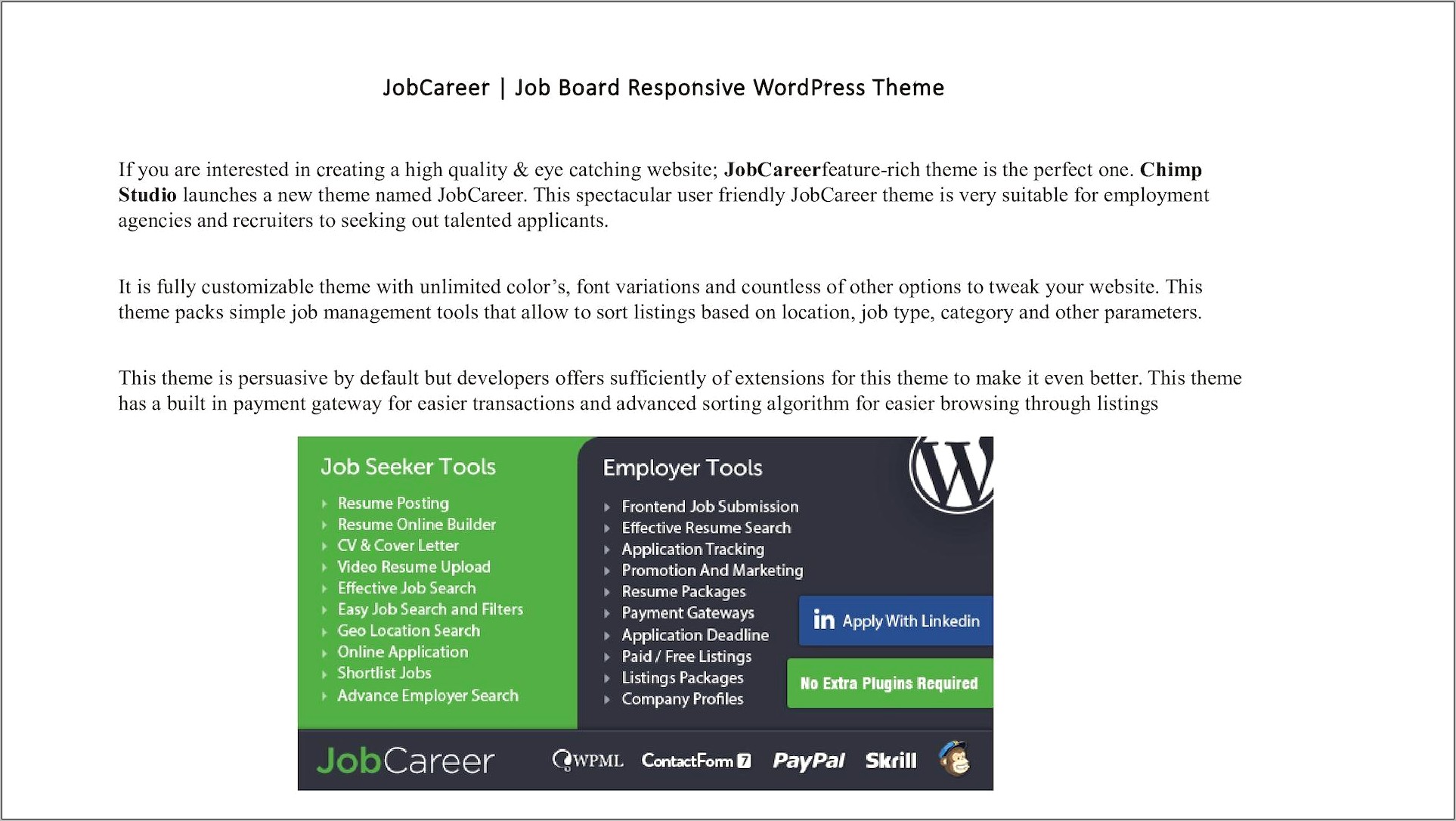 Resume Submissions Job Postings Wordpress