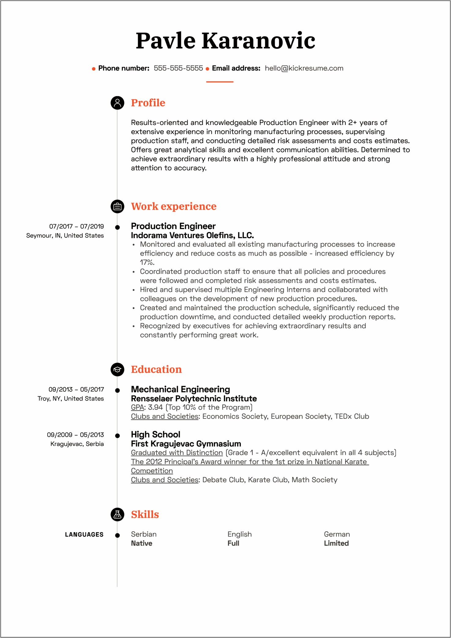 Resume Summary Examples Mechanical Engineer