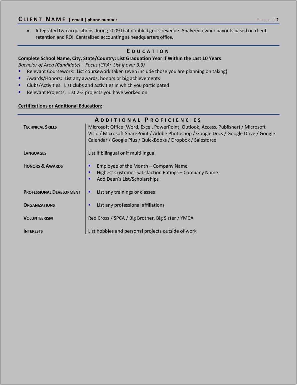 Resume Summary Statement Examples Finance