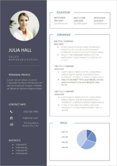 Resume Template Simple Free Download