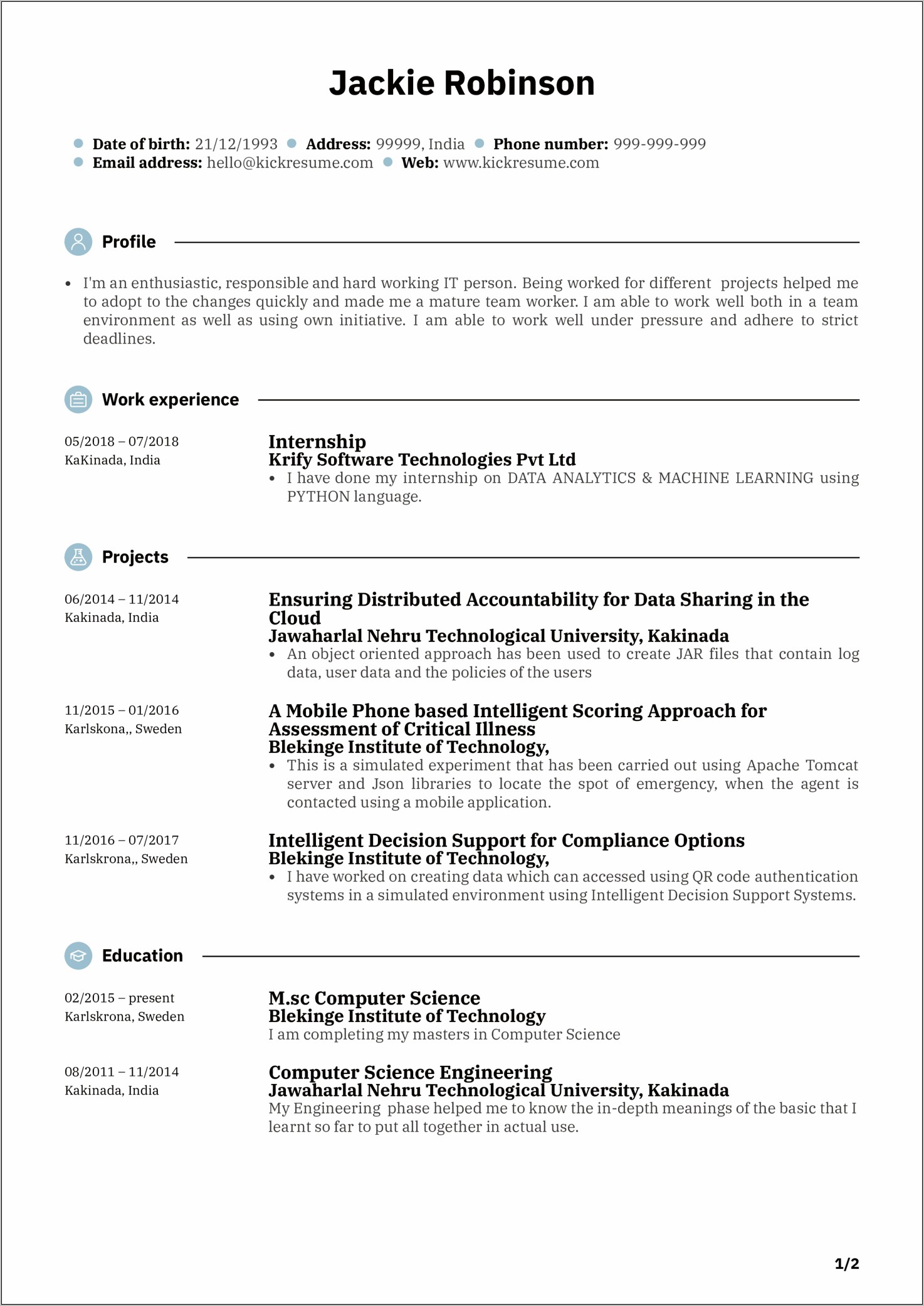 Resume Template Software Development Manager