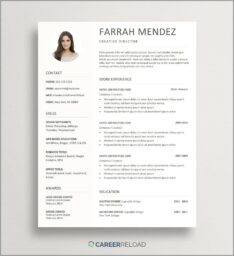 Resume Templates For Download Free