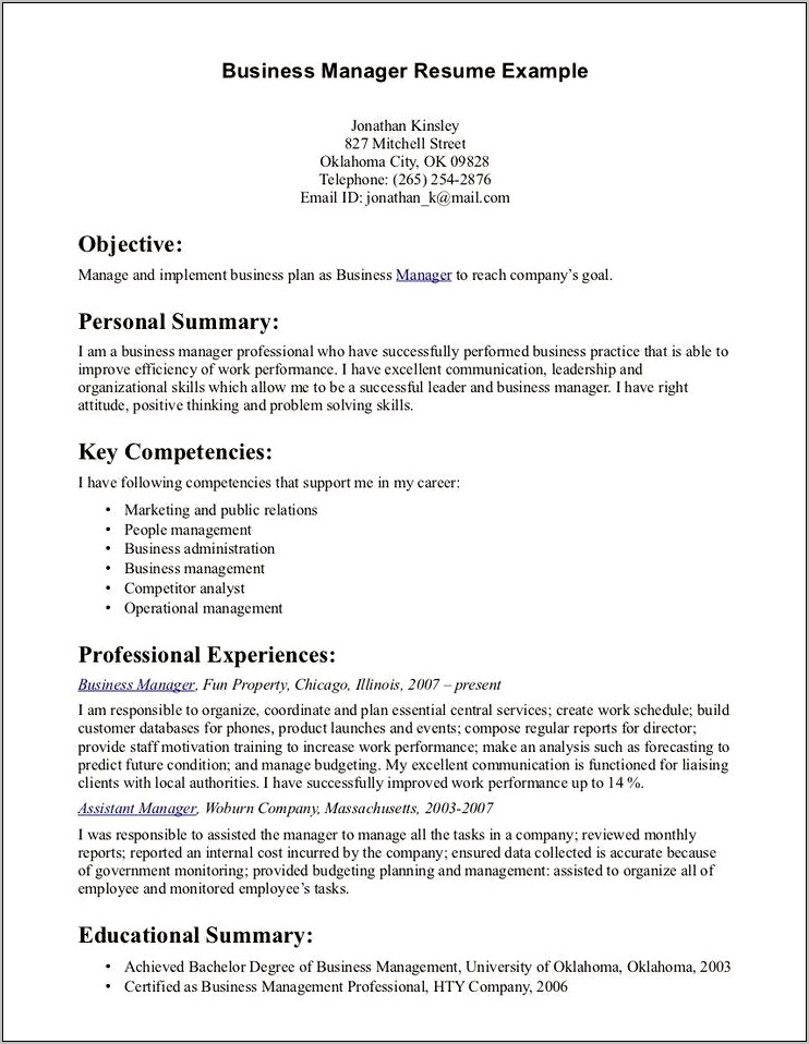 Resume Tips For People Managers