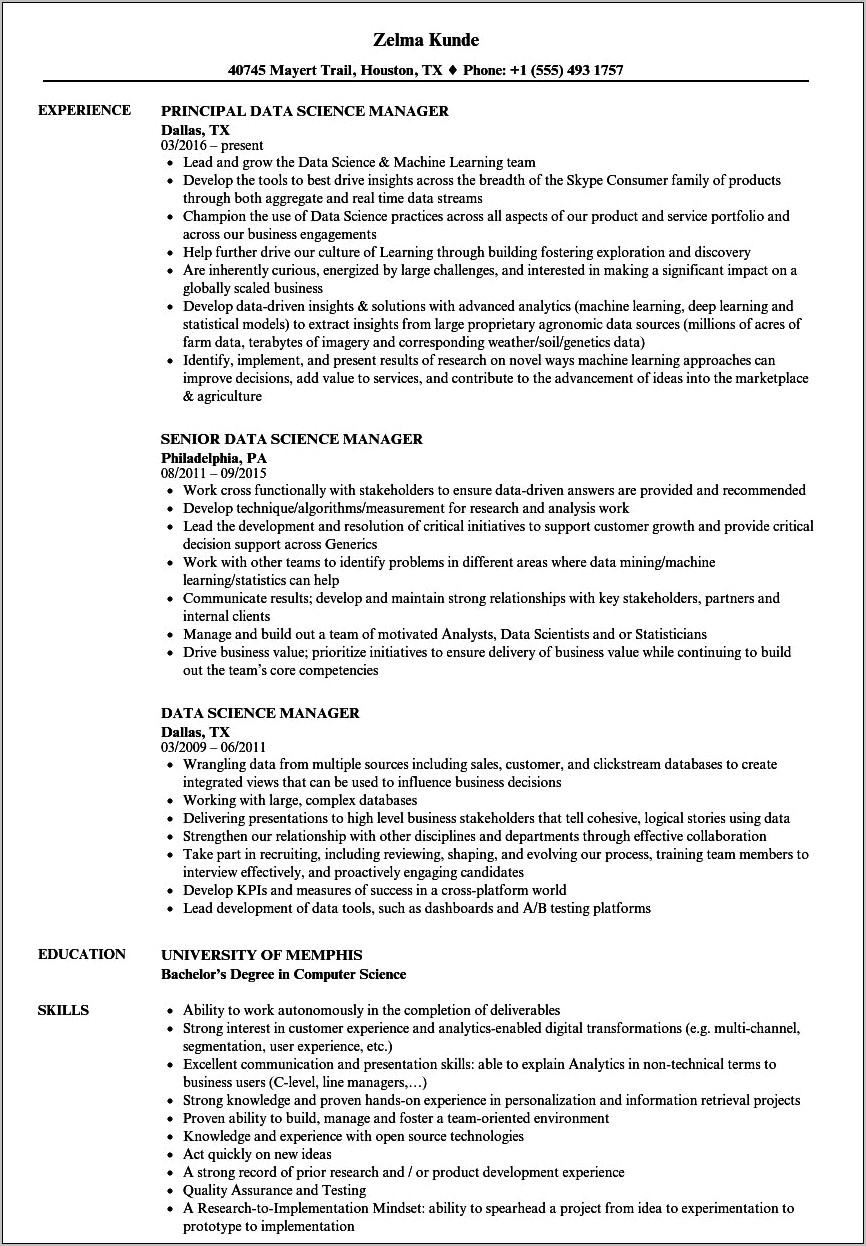Resume Vs Cv Science Management