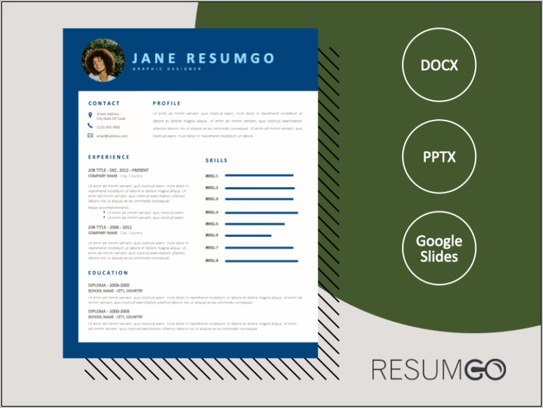Resume With Border Template Free