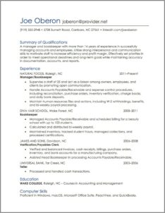 Resume With Name Title Skills