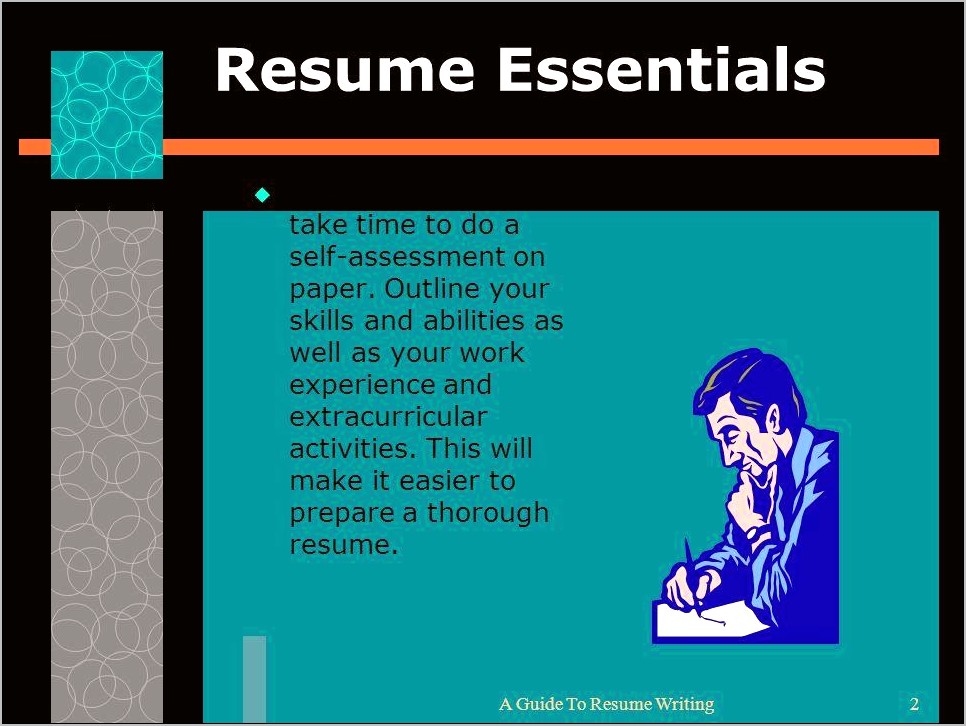 Resume Writing Skills And Abilities