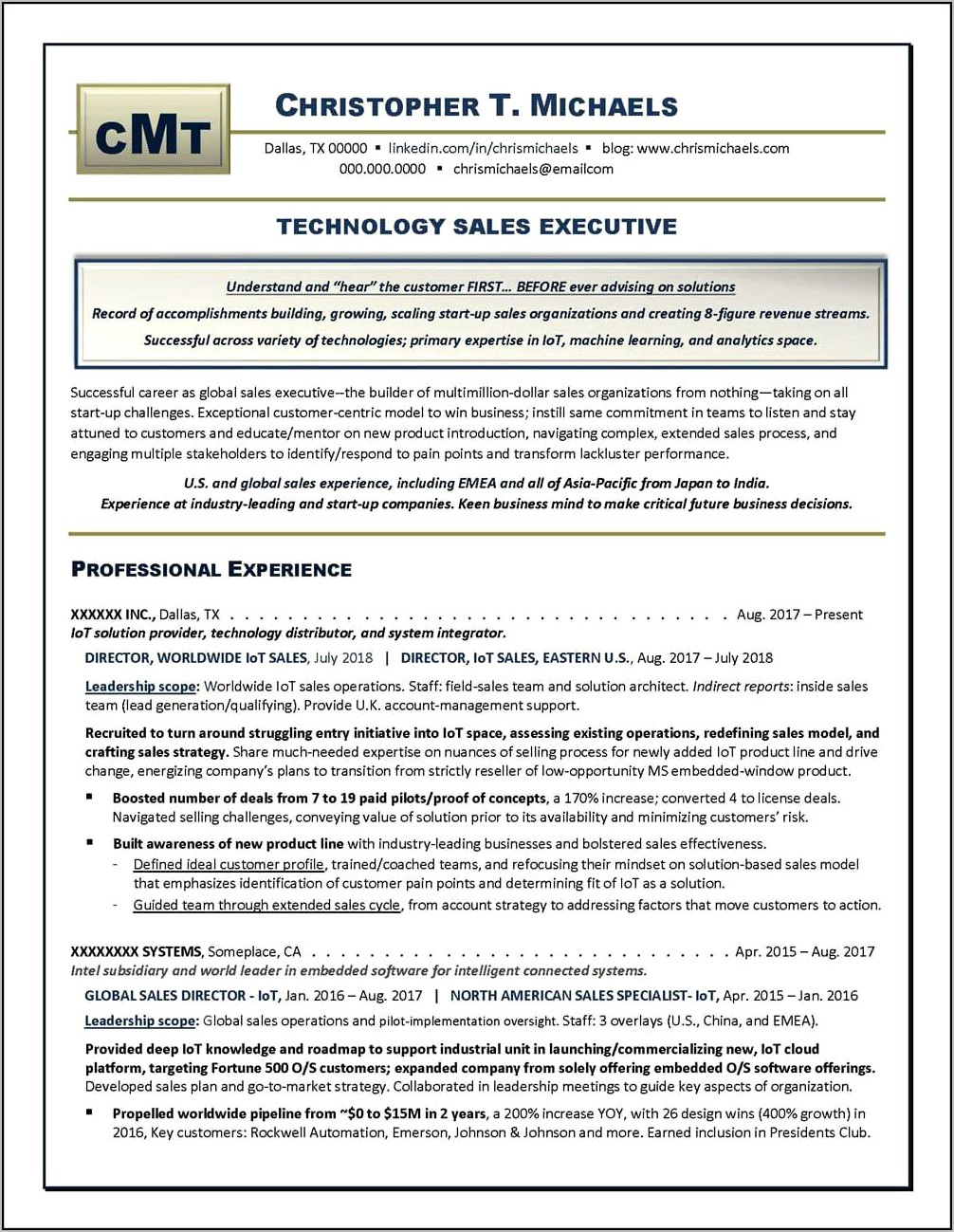 Sales Executive Job Duties Resume