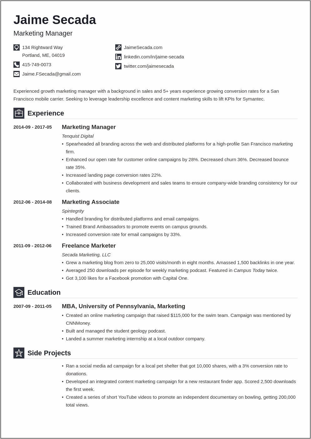 Sales Executive Resume Examples 2017