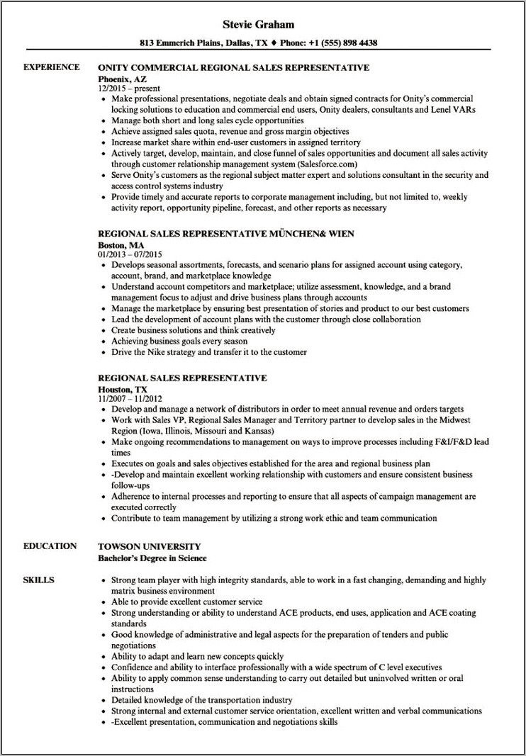 Sales Job Description For Resume