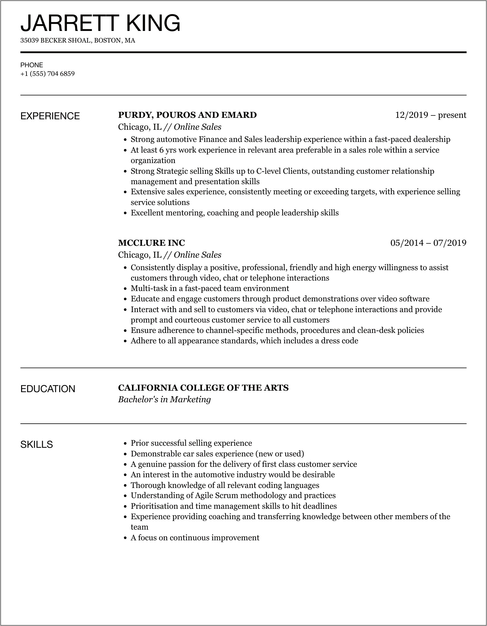 Sales Promoter Job Responsibilities Resume
