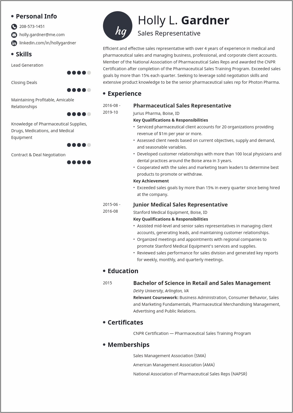 Salesman Job Description Sample Resume