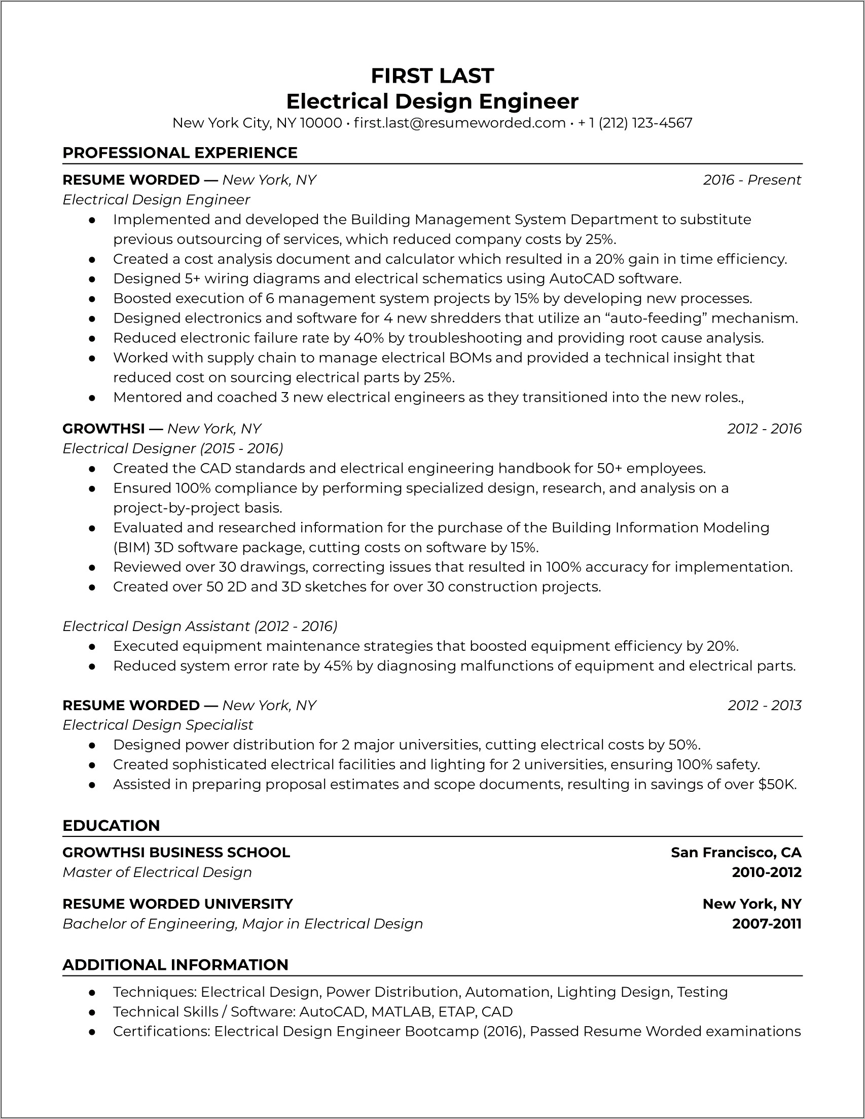 Sample Construction Safety Engineer Resume