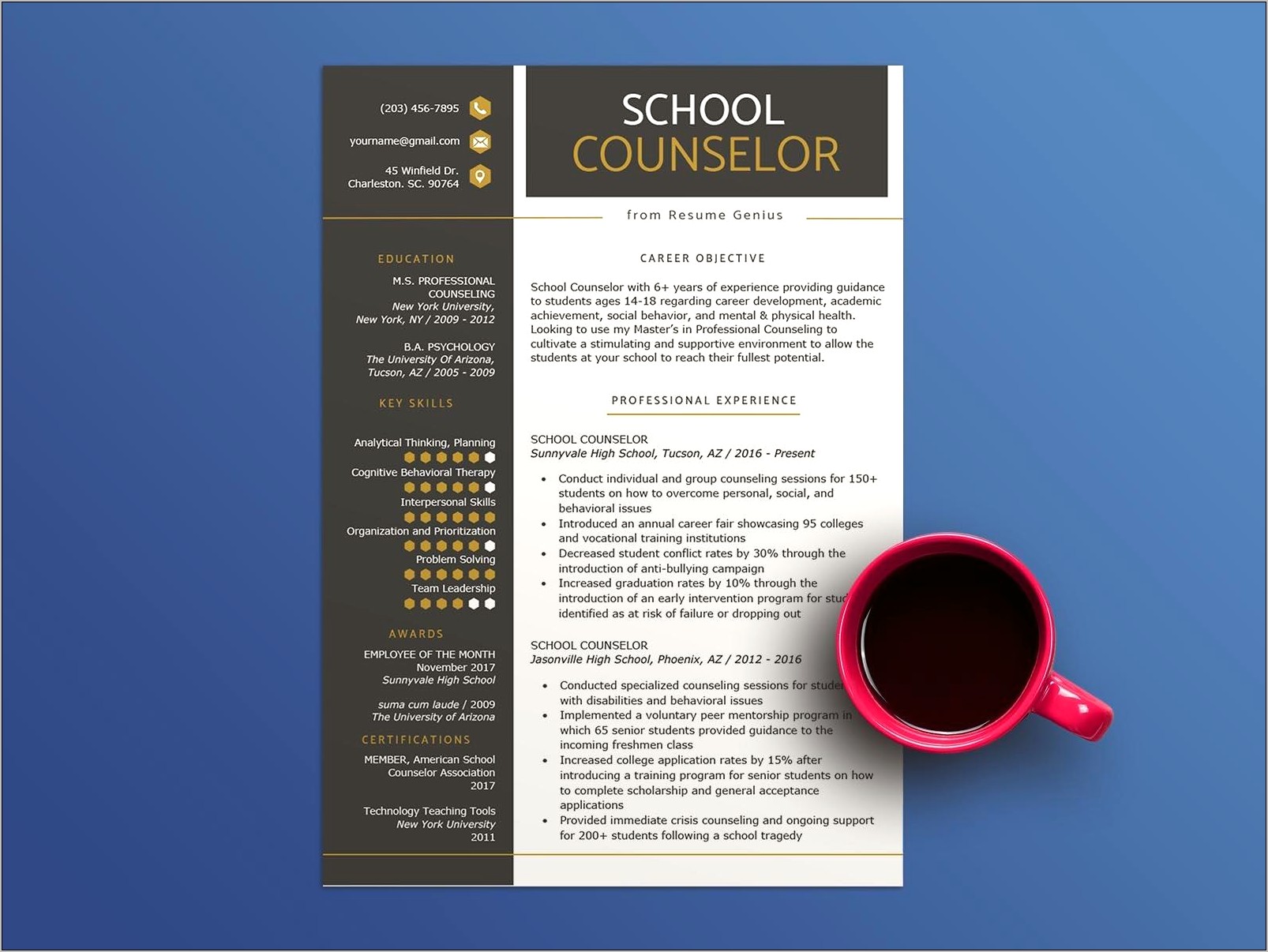 Sample High School Counselor Resumes