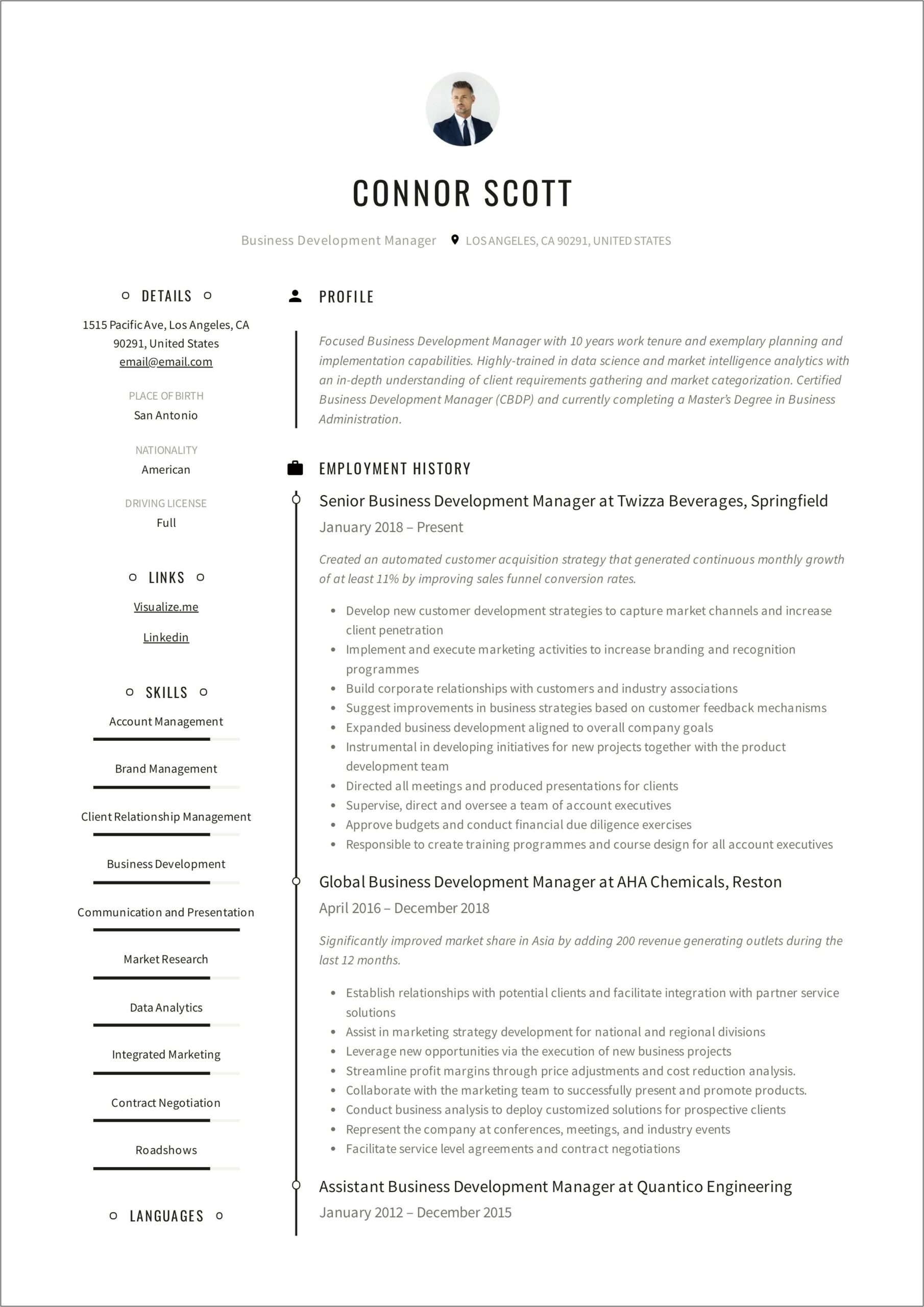Sample Resume Client Relationship Manager