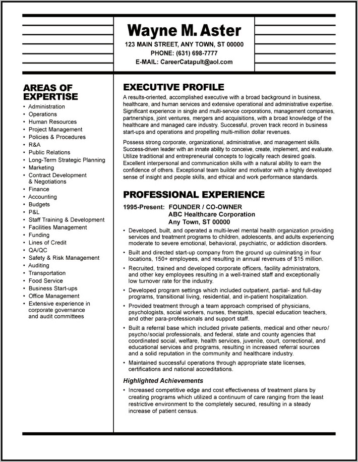 Sample Resume For Administrative Clerk