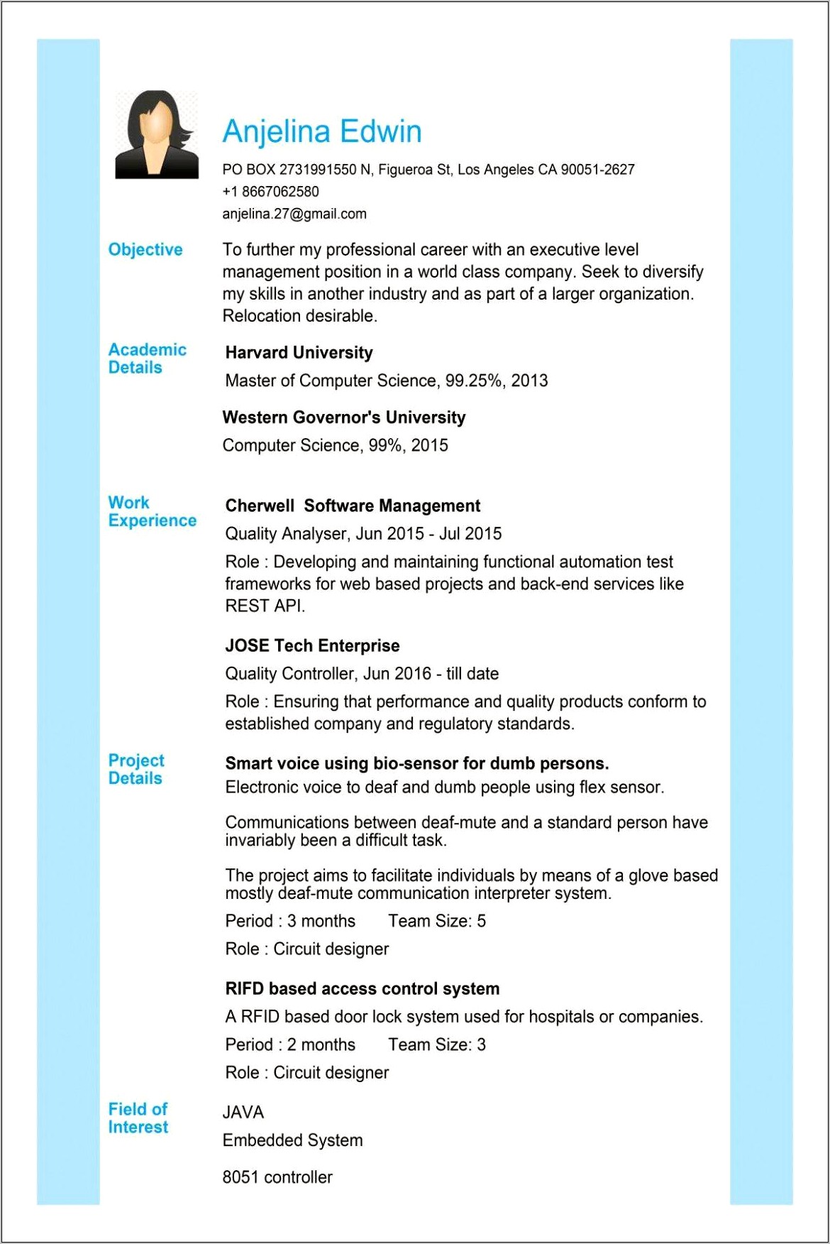 Sample Resume For Gp Rating
