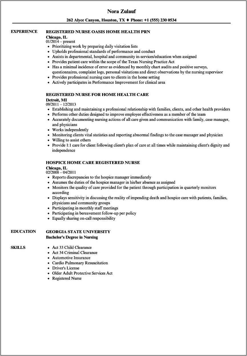 Sample Resume For Mature Adult