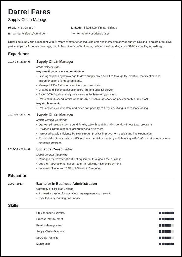 Sample Resume For Rma Coordinator