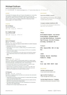 Sample Resume For Ux Designer
