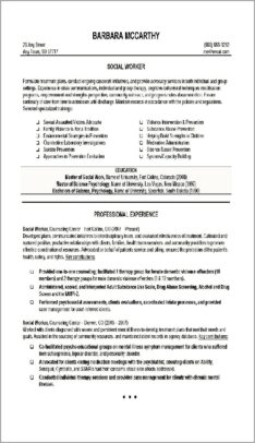 Sample Resume Objectives Mental Health