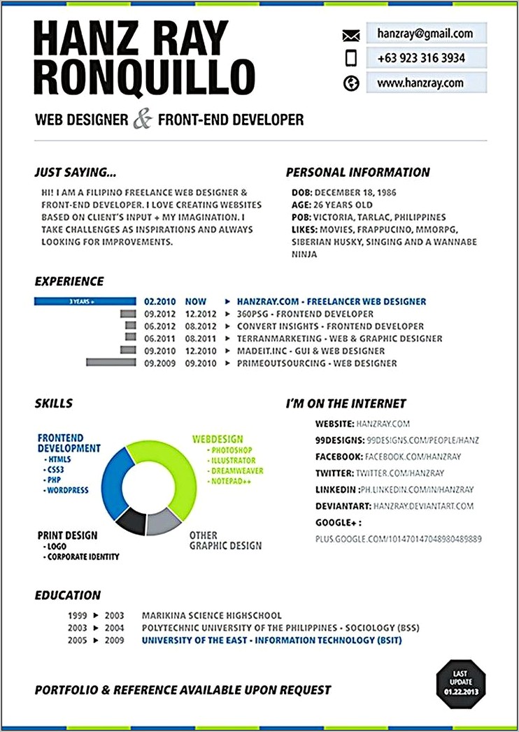 Sample Resumes For Web Developer