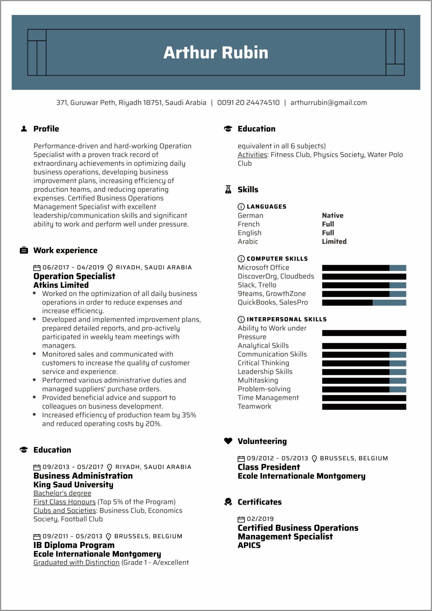 Sample Resumes With Specail Skilss