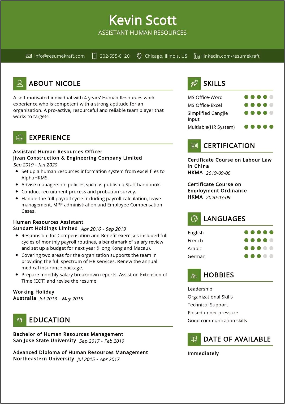Samples Of Hr Manager Resumes