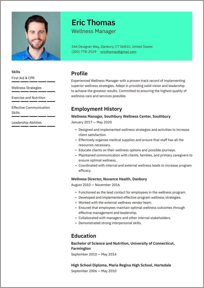 School Manager Resume Medical Students
