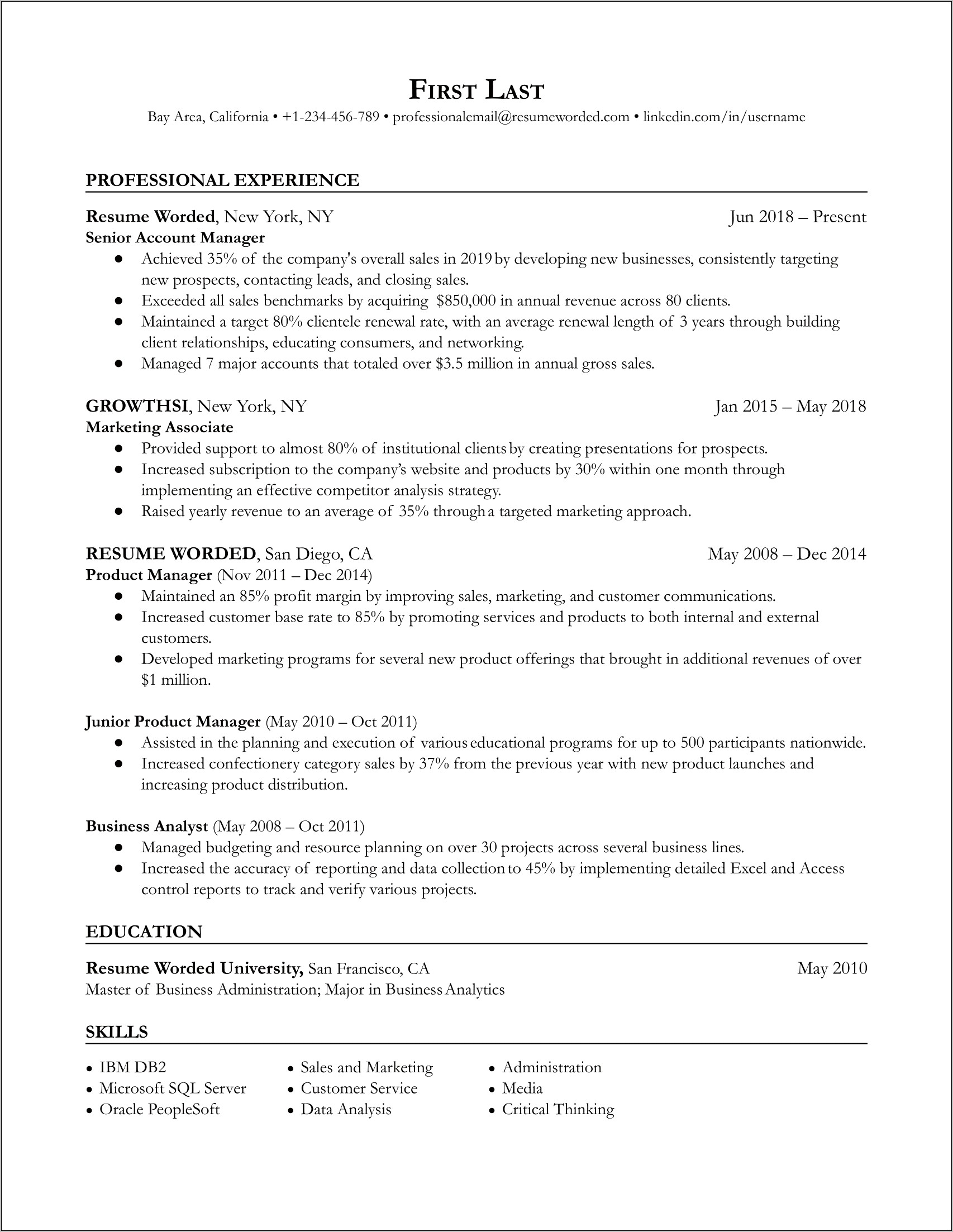 Senior Client Services Manager Resume