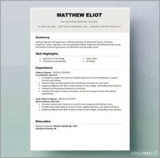 Simple Resume Format Sample Doc