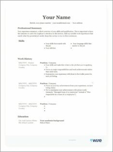 Simple Resume Format Sample Pdf
