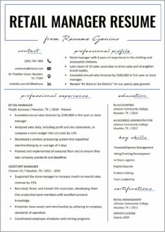 Skill Examples For Retail Resume
