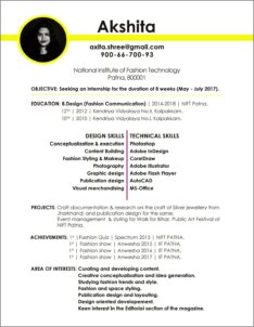 Skills For Resume For Fashion