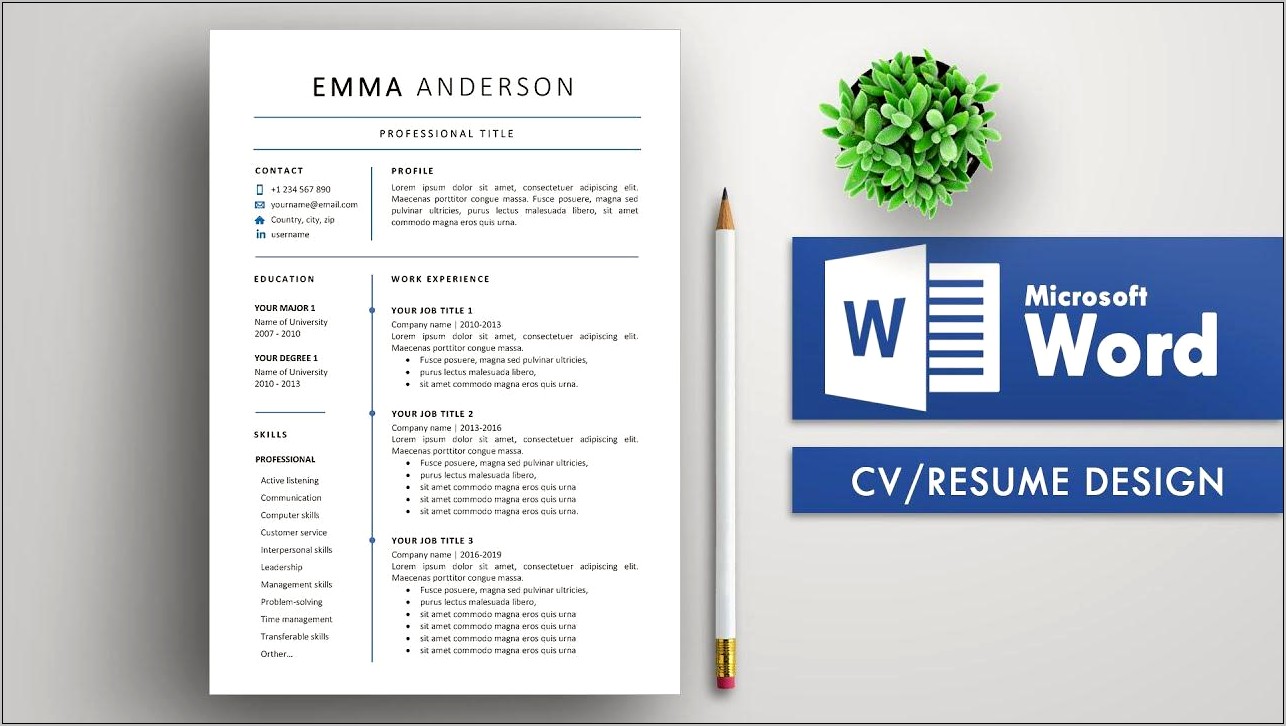 Skills In Microsoft Word Resume