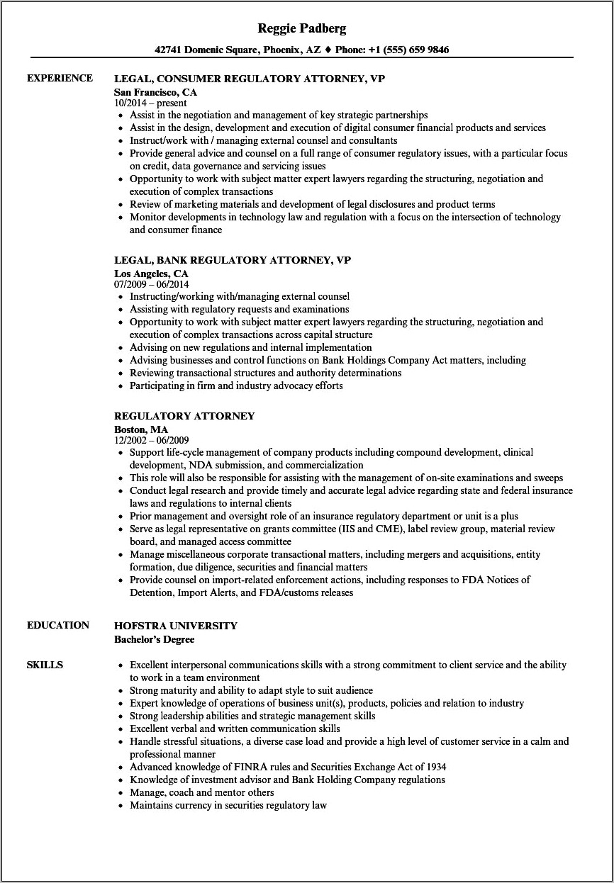 Skills In Resume For Lawyers