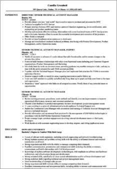 Software Technical Account Manager Resume