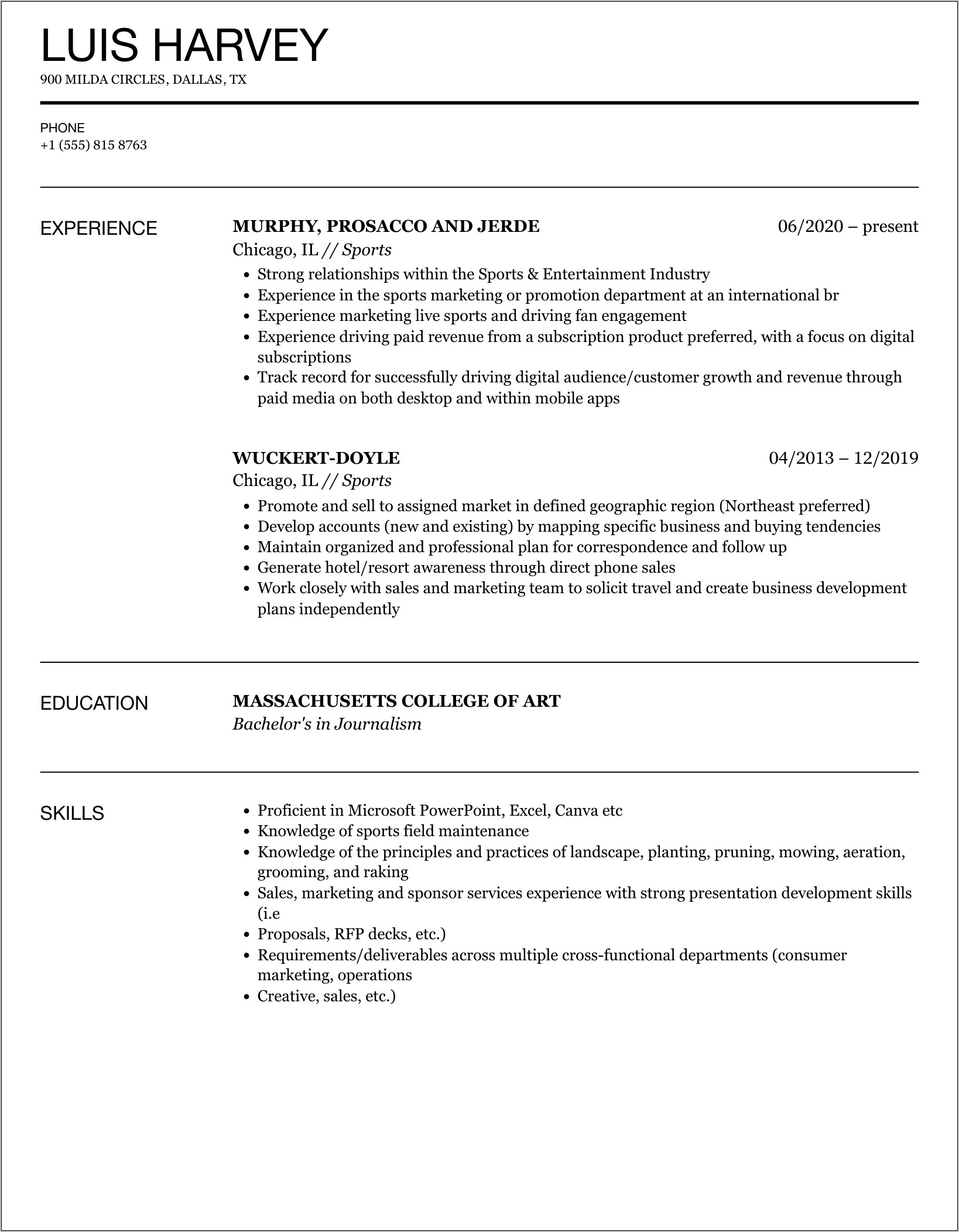 Sports Assistant Resume Summary Examples