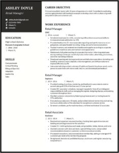 Store Manager Resume Summary Statement